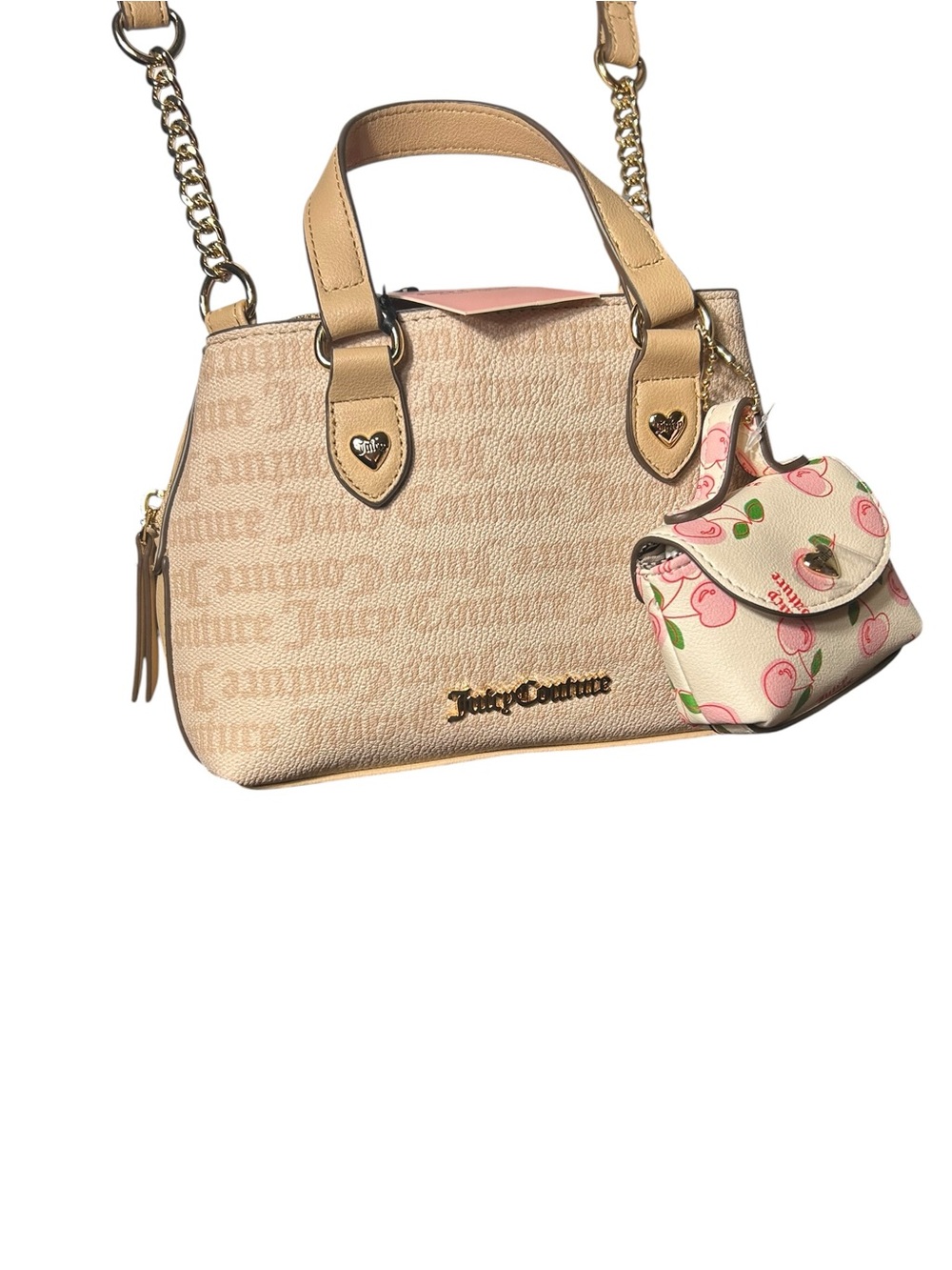 NWT Juicy Couture Sweet Thing II Mini Satchel Crossbody Bag Sandstone Beige - Picture 2 of 12